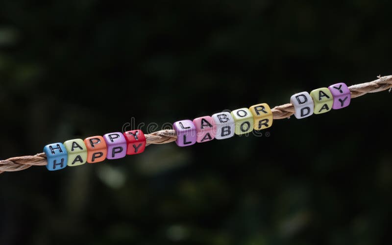 Υπόβαθρο Εργατικής Ημέρας concpet Ευτυχής ένωση λέξης Εργατικής Ημέρας από το α στοκ εικόνα