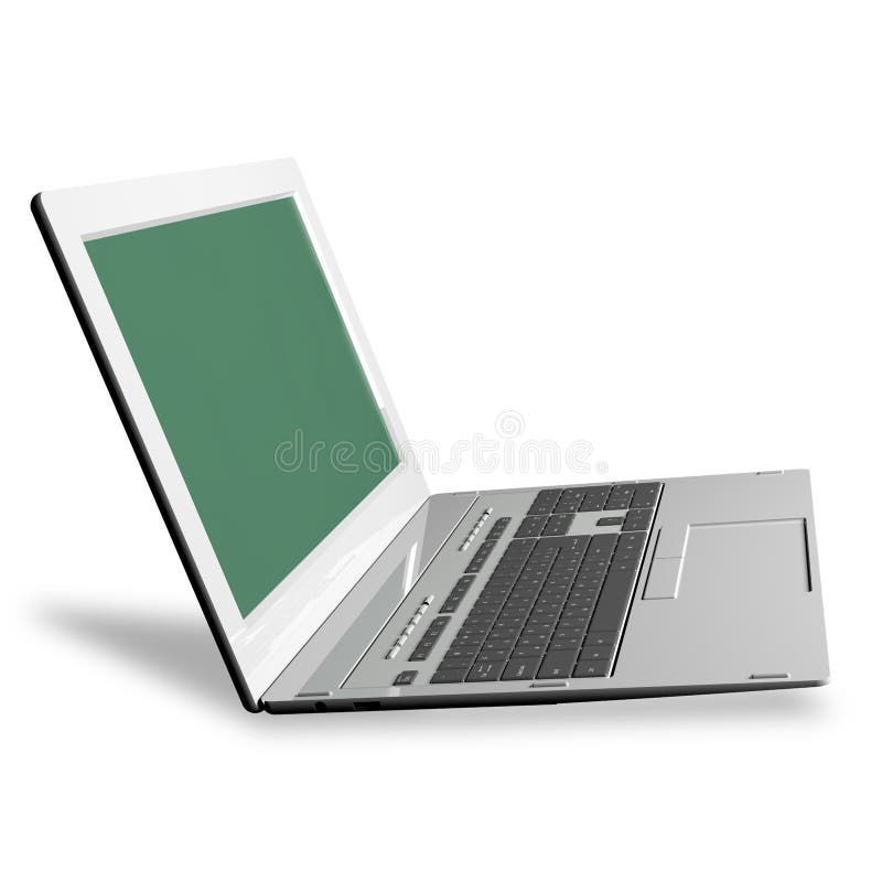 υψηλό σύγχρονο lap-top υπολογιστών Νέες τεχνολογίες υπολογιστών διανυσματική απεικόνιση