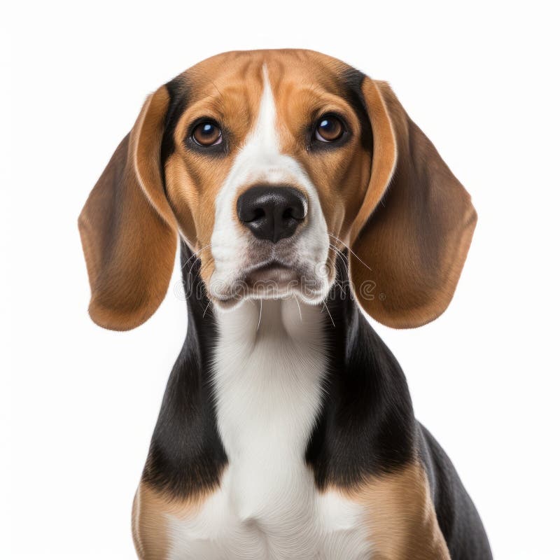 υψηλής ποιότητας φωτογραφία κεφαλής beagle και ωμοπλάτης σε λευκό φόντο διανυσματική απεικόνιση
