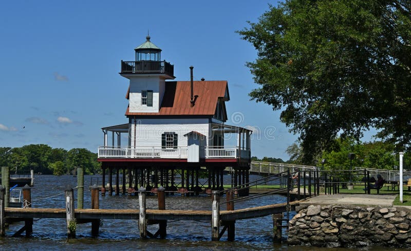 Φάρος Edenton NC ποταμών Roanoke στοκ φωτογραφίες με δικαίωμα ελεύθερης χρήσης Φάρος Edenton NC ποταμών Roanoke στοκ φωτογραφίες με δικαίωμα ελεύθερης χρήσης