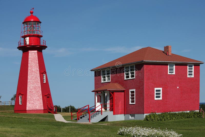 La Martre Lighthouse and museum in The Gaspe Peninsula, Quebec, Canada. Built in 1906 it is the only non-automated lighthouse in Quebec. La Martre Lighthouse and museum in The Gaspe Peninsula, Quebec, Canada. Built in 1906 it is the only non-automated lighthouse in Quebec.