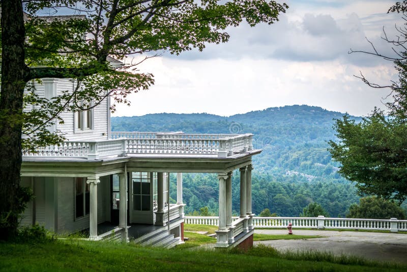 Moses cone manor on cloudy day in blue ridge mountains. Moses cone manor on cloudy day in blue ridge mountains