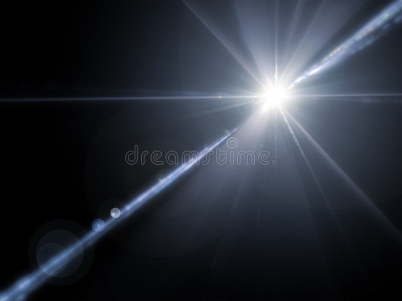 An illustration of a powerful lens flare. An illustration of a powerful lens flare