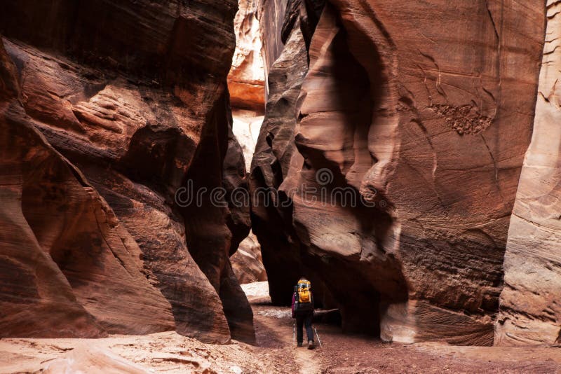 Φαράγγι Backpacker στοκ εικόνες με δικαίωμα ελεύθερης χρήσης Φαράγγι Backpacker στοκ εικόνες με δικαίωμα ελεύθερης χρήσης