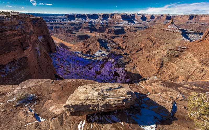 16 ΦΕΒΡΟΥΑΡΊΟΥ 2019 - ΕΘΝΙΚΌ ΠΆΡΚΟ CANYONLANDS, MOAB, ΓΙΟΎΤΑ - πανοραμική άποψη του νεκρού κρατικού πάρκου αλόγων, εθνικό πάρκο C στοκ εικόνες 16 ΦΕΒΡΟΥΑΡΊΟΥ 2019 - ΕΘΝΙΚΌ ΠΆΡΚΟ CANYONLANDS, MOAB, ΓΙΟΎΤΑ - πανοραμική άποψη του νεκρού κρατικού πάρκου αλόγων, εθνικό πάρκο C στοκ εικόνες