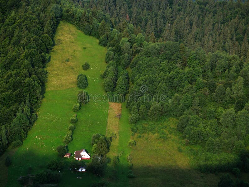 φθινοπωρινό τοπίο στο χωριό magura piatra craiului massif. καρπαθιανός τρανσυλβανία. στοκ εικόνα με δικαίωμα ελεύθερης χρήσης