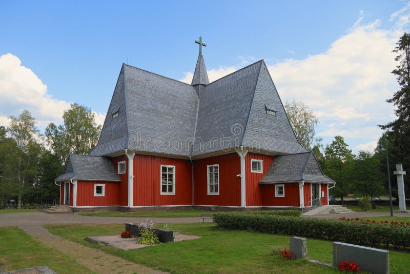 This is the second largest wooden church in Finland; it was finished in 1693. Master carpenter was Taavi Juhonpoika. The floor plan is a cross with equal arms. Remarkable are the steep stacked Dutch hip roof and the dark red (Iitti Red) walls. This is the second largest wooden church in Finland; it was finished in 1693. Master carpenter was Taavi Juhonpoika. The floor plan is a cross with equal arms. Remarkable are the steep stacked Dutch hip roof and the dark red (Iitti Red) walls.