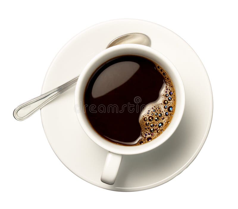 Close up of coffee cup on white background with clipping path. Close up of coffee cup on white background with clipping path