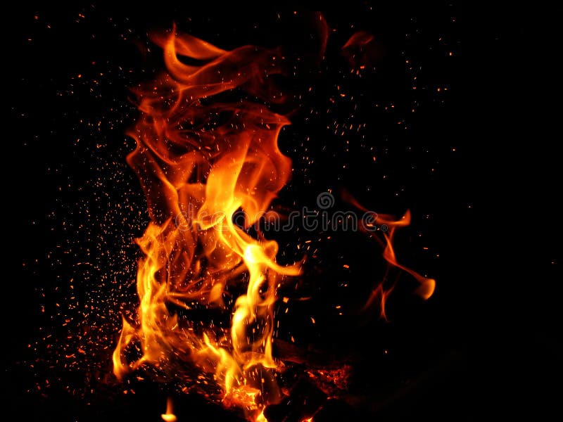 Φλόγες πυρκαγιάς στοκ εικόνα με δικαίωμα ελεύθερης χρήσης