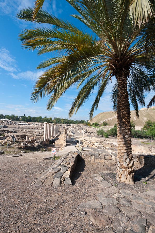 Ruins of Ancient Bet Shean which Collapsed during Earthquake. Ruins of Ancient Bet Shean which Collapsed during Earthquake