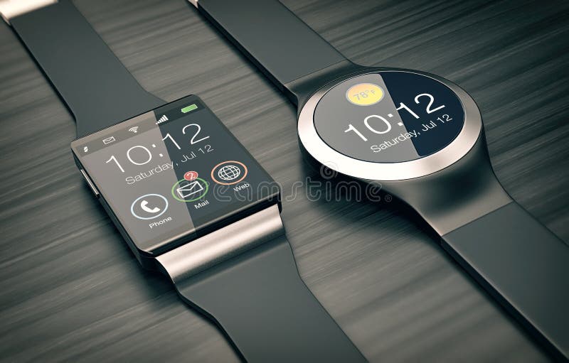 Φορετή τεχνολογία, smartwatch ελεύθερη απεικόνιση δικαιώματος