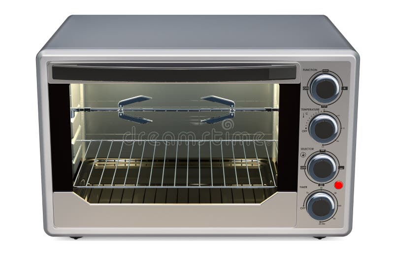 Φούρνος φρυγανιέρων μεταφοράς με Rotisserie και τη σχάρα, τρισδιάστατη απόδοση απεικόνιση αποθεμάτων Φούρνος φρυγανιέρων μεταφοράς με Rotisserie και τη σχάρα, τρισδιάστατη απόδοση απεικόνιση αποθεμάτων