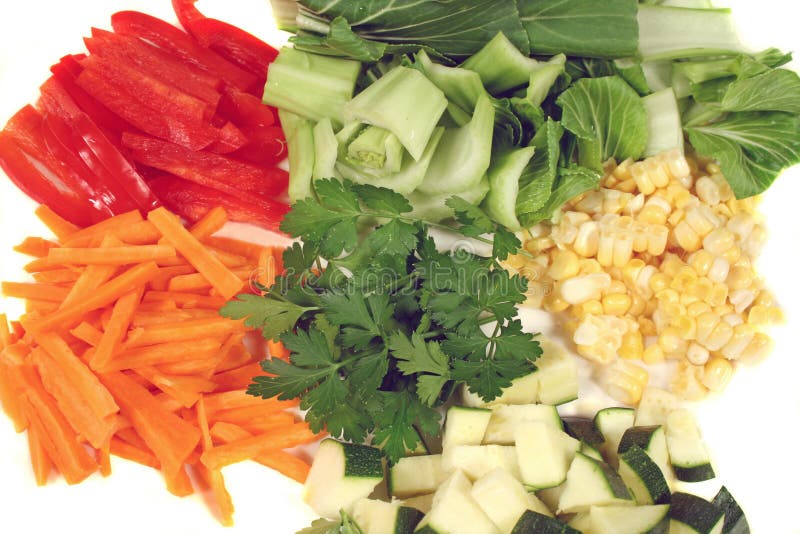 φρέσκα stirfry λαχανικά κήπων στοκ φωτογραφία