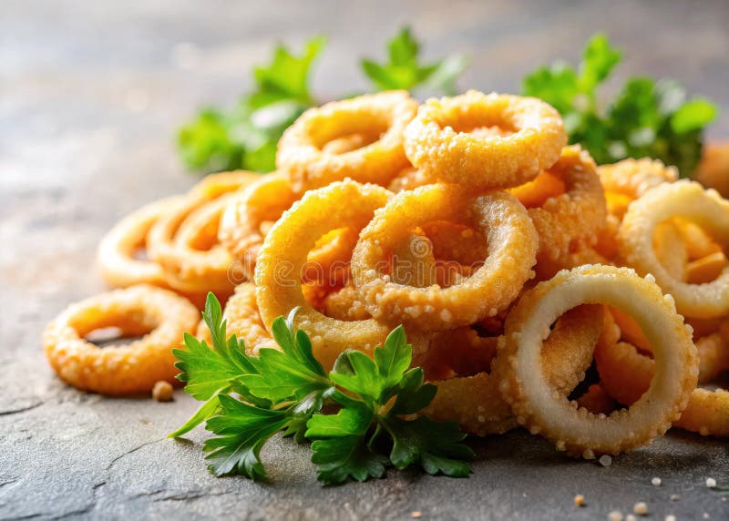 Φρέσκο Ωμό Calamari Χτυπάει Ένα Νοστιμότατο Υγιές Μεσογειακό Ορεκτικό Με Θαλασσινά διανυσματική απεικόνιση