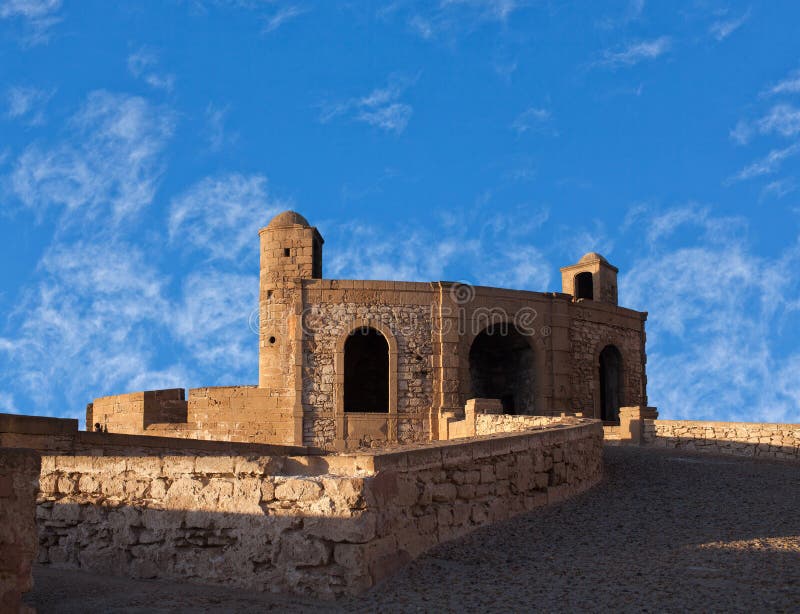 Φρούριο Essaouira στο Μαρόκο στην ατλαντική ακτή, Αφρική στοκ φωτογραφία Φρούριο Essaouira στο Μαρόκο στην ατλαντική ακτή, Αφρική στοκ φωτογραφία