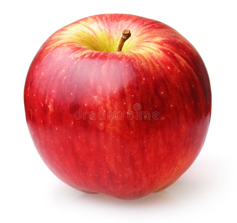 Red apple fruit isolated on white background. Red apple fruit isolated on white background