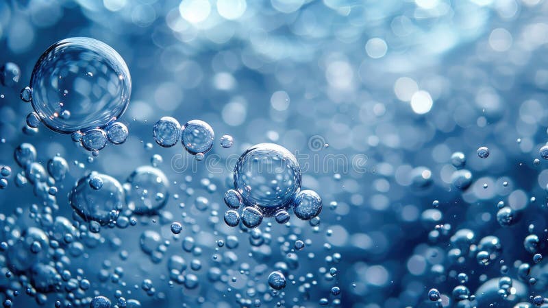 Water bubbles abstract background. Close up. AI generated. Water bubbles abstract background. Close up. AI generated