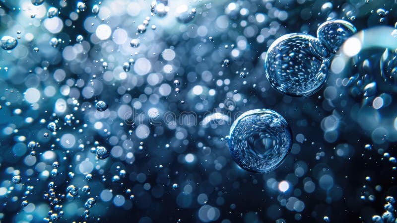 Water bubbles abstract background. Close up. AI generated. Water bubbles abstract background. Close up. AI generated