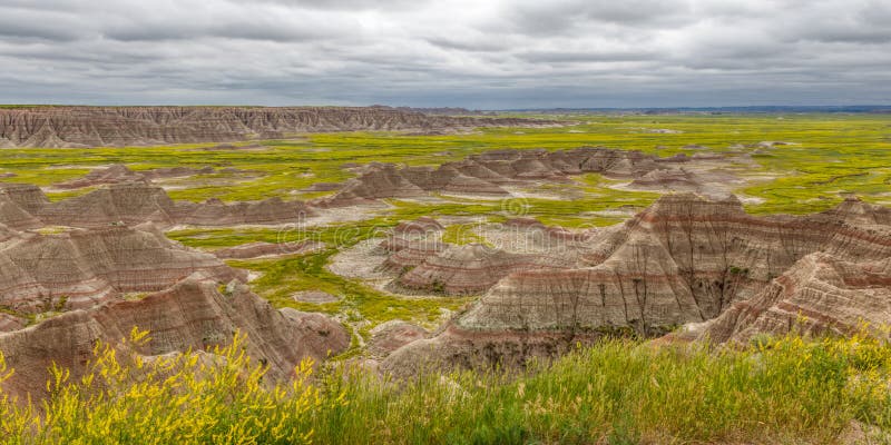 Φυσική άποψη στο εθνικό πάρκο Badlands, νότια Ντακότα, ΗΠΑ στοκ φωτογραφία με δικαίωμα ελεύθερης χρήσης