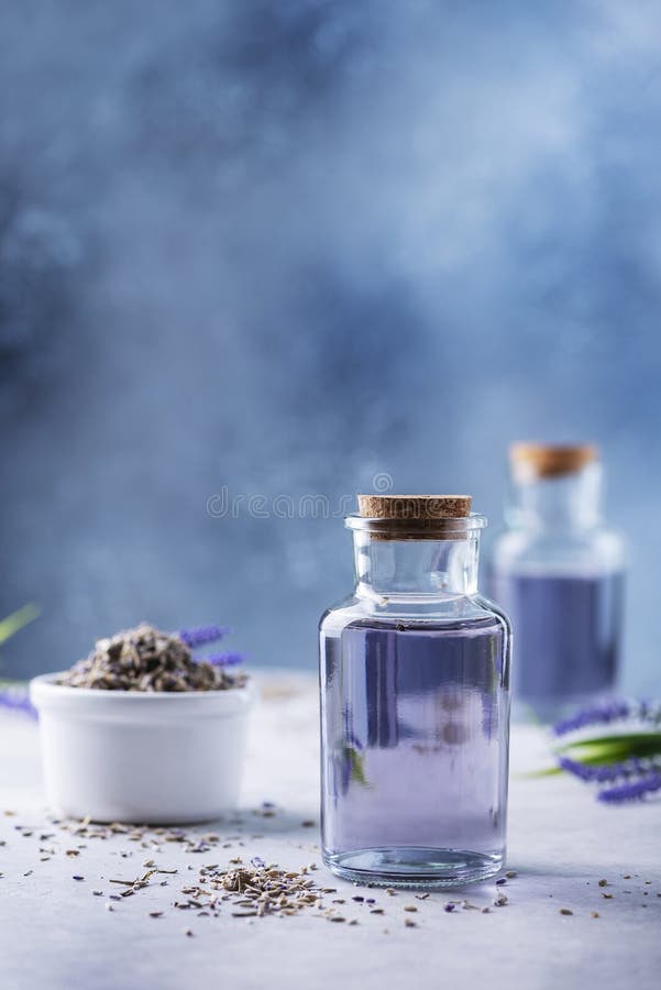 Concept of Aromateraphy with natural lavender oil, selective focus image. Concept of Aromateraphy with natural lavender oil, selective focus image