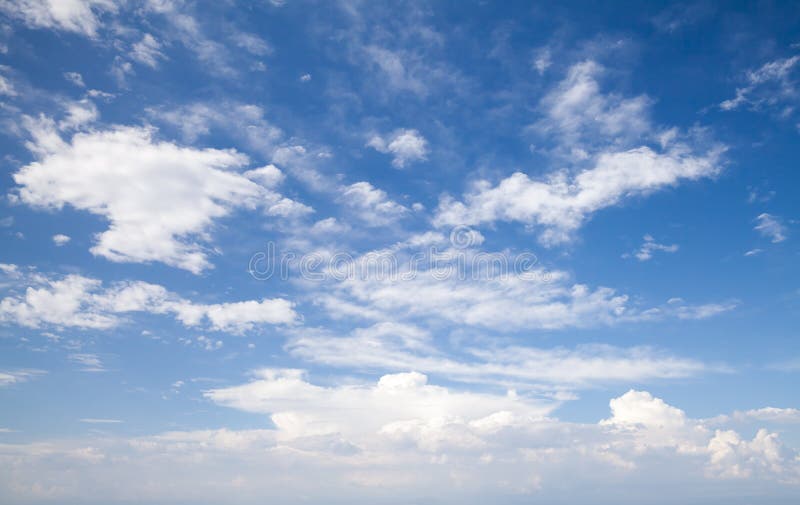 Natural blue cloudy sky. Background photo texture. Natural blue cloudy sky. Background photo texture