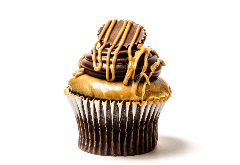 Φυστικοβούτυρο και σοκολάτα Cupcake στοκ φωτογραφίες Φυστικοβούτυρο και σοκολάτα Cupcake στοκ φωτογραφίες
