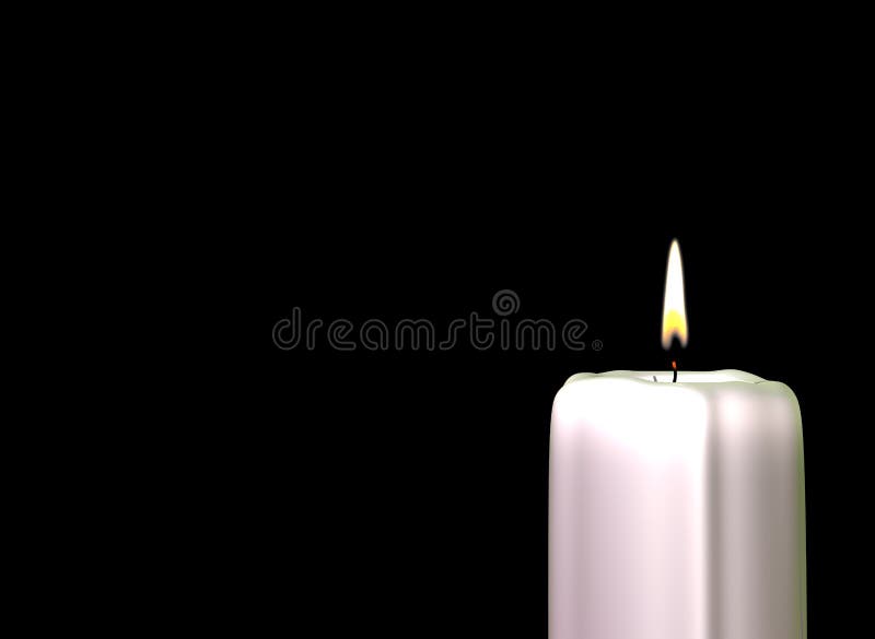 Candle light in black background. Candle light in black background