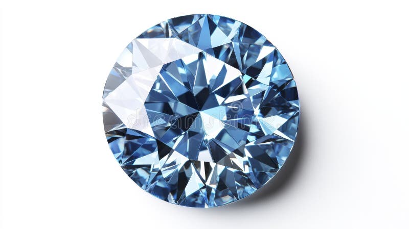 Φωτεινό μπλε Gemstone σε λευκό φόντο ελεύθερη απεικόνιση δικαιώματος