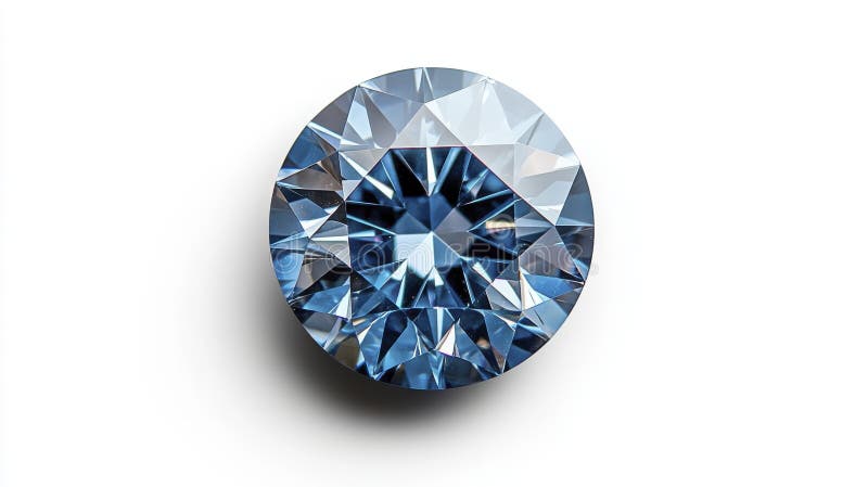 Φωτεινό μπλε Gemstone σε λευκό φόντο διανυσματική απεικόνιση