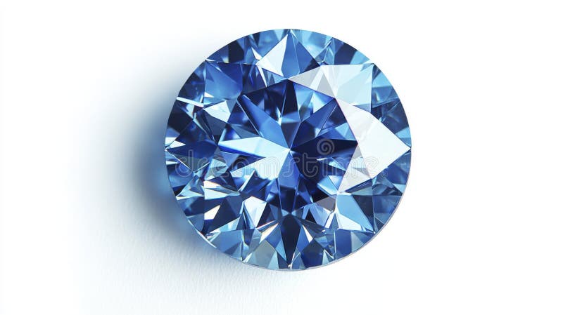 Φωτεινό μπλε Gemstone σε λευκό φόντο διανυσματική απεικόνιση