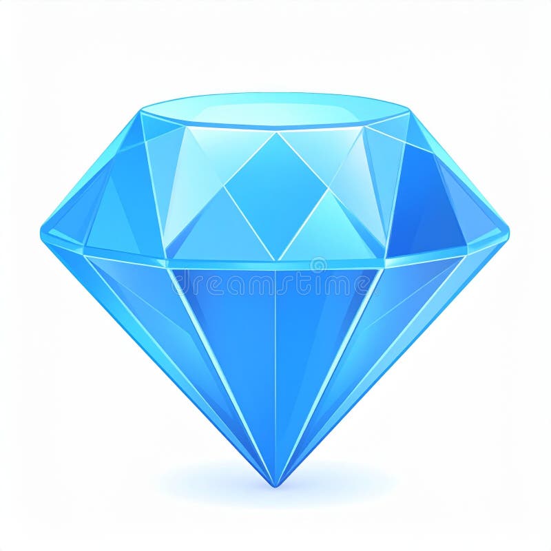 Φωτεινό μπλε διαμάντι Gemstone απεικόνιση αποθεμάτων