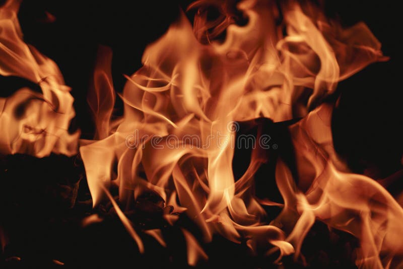 Φωτιά πάνω από μαύρο φόντο. Φόντο πυροκροτητών. Αφηρημένο φόντο με φλόγες. Φωτιά που καίει. Υφή φωτιάς σε μαύρο στοκ φωτογραφία με δικαίωμα ελεύθερης χρήσης