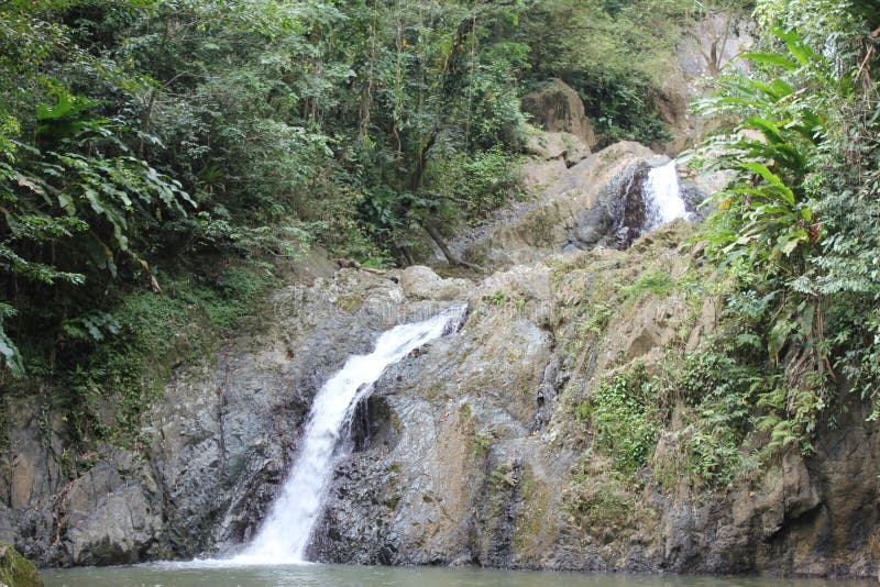 A shot of Argyle waterfalls in the Caribbean, Roxborough, Trinidad & Tobago. A shot of Argyle waterfalls in the Caribbean, Roxborough, Trinidad & Tobago