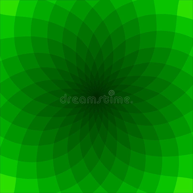 Φόντο Premium Vector Abstract kaleidoscope από κύκλους σε έντονο πράσινο απεικόνιση αποθεμάτων