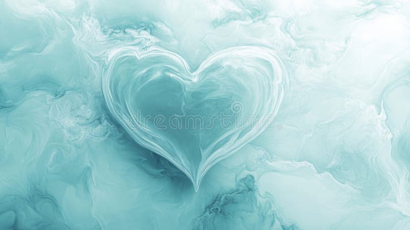 Φόντο υφής του Teal Abstract Heart Marble διανυσματική απεικόνιση