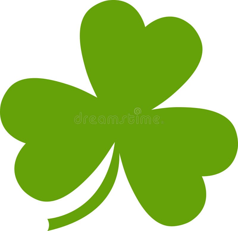 Green three leaf clover vector icon St. Patrick's Day. Green three leaf clover vector icon St. Patrick's Day