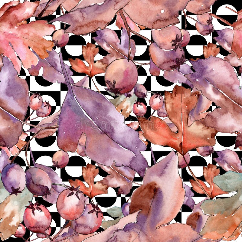 Φύλλα του σχεδίου κραταίγου σε ένα ύφος watercolor διανυσματική απεικόνιση Φύλλα του σχεδίου κραταίγου σε ένα ύφος watercolor διανυσματική απεικόνιση