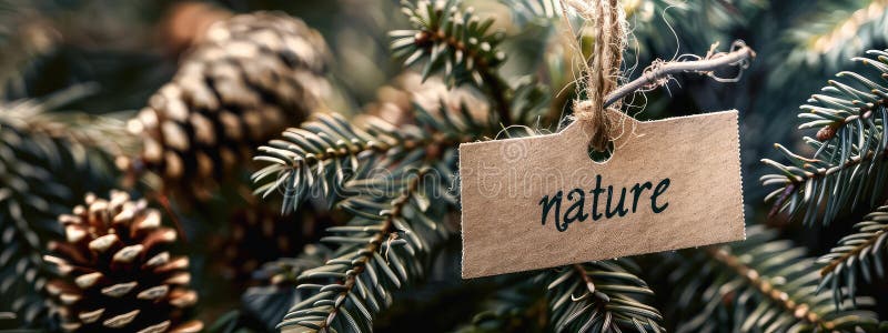 φύση λέξεων κατασκευασμένη από φύλλα λουλουδιών. επιλεκτική εστίαση. στοκ εικόνα με δικαίωμα ελεύθερης χρήσης
