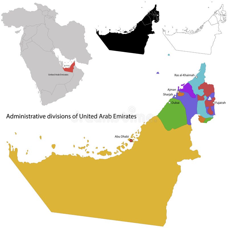 Χάρτης των Ηνωμένων Αραβικών Εμιράτων