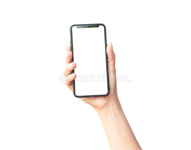 Χέρι γυναικών που κρατά το μαύρο smartphone στοκ εικόνα με δικαίωμα ελεύθερης χρήσης Χέρι γυναικών που κρατά το μαύρο smartphone στοκ εικόνα με δικαίωμα ελεύθερης χρήσης