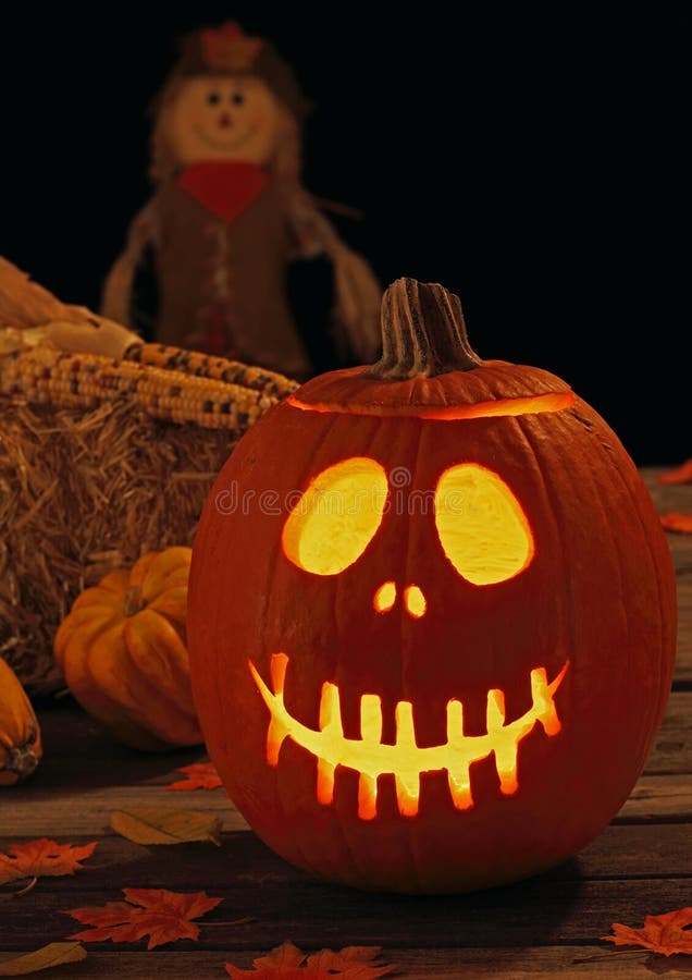 Χαμογελώντας Jack-ο-φανάρι αποκριών στοκ εικόνες Χαμογελώντας Jack-ο-φανάρι αποκριών στοκ εικόνες