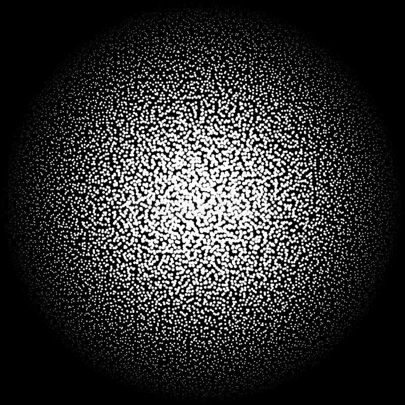 Χαοτικό σχέδιο κύκλων ημίτονων pointillist σημεία τυχαία διανυσματική απεικόνιση Χαοτικό σχέδιο κύκλων ημίτονων pointillist σημεία τυχαία διανυσματική απεικόνιση