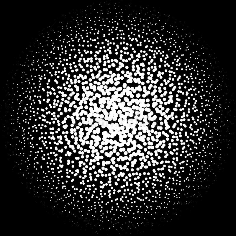 Χαοτικό σχέδιο κύκλων ημίτονων pointillist σημεία τυχαία διανυσματική απεικόνιση Χαοτικό σχέδιο κύκλων ημίτονων pointillist σημεία τυχαία διανυσματική απεικόνιση