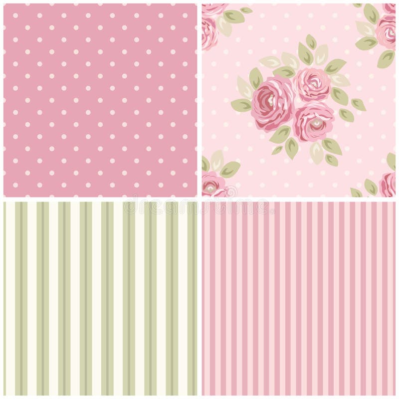 Cute vintage seamless shabby chic floral pattern for your decoration, can be used as wallpapers, fabrics design etc. Cute vintage seamless shabby chic floral pattern for your decoration, can be used as wallpapers, fabrics design etc