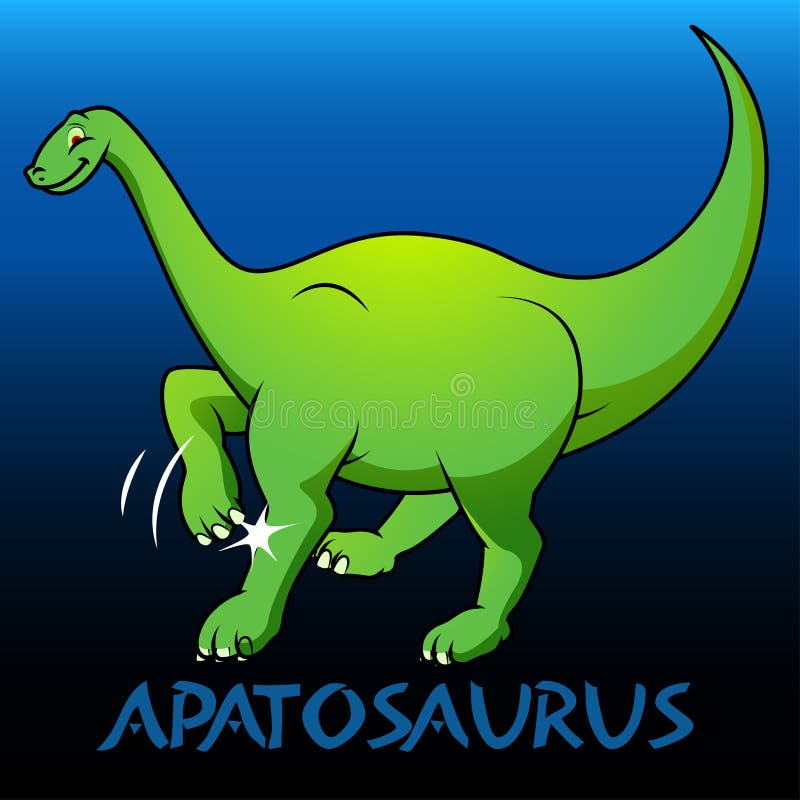 Χαριτωμένοι δεινόσαυροι χαρακτήρα Apatosaurus ελεύθερη απεικόνιση δικαιώματος