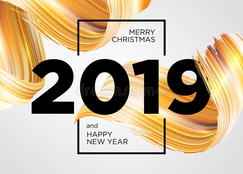 2019 Χαρούμενα Χριστούγεννα και σχέδιο καρτών καλής χρονιάς απεικόνιση αποθεμάτων 2019 Χαρούμενα Χριστούγεννα και σχέδιο καρτών καλής χρονιάς απεικόνιση αποθεμάτων
