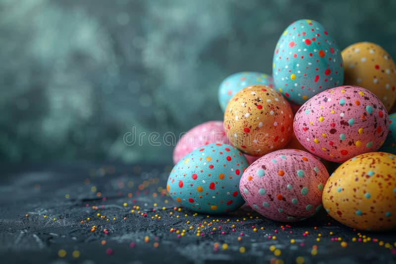 χαρούμενο πασχαλινό έξοχο μπουκέτο αυγά eggstra διασκεδαστικό καλάθι λαγού. λευκή ουρά χιονιού λαγουδάκι. ταπετσαρία φόντου παρέλα διανυσματική απεικόνιση