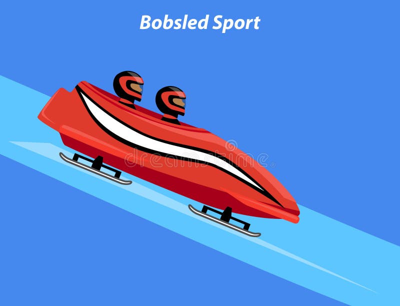 Χειμερινός αθλητισμός Bobsleigh Bobsled απεικόνιση αποθεμάτων