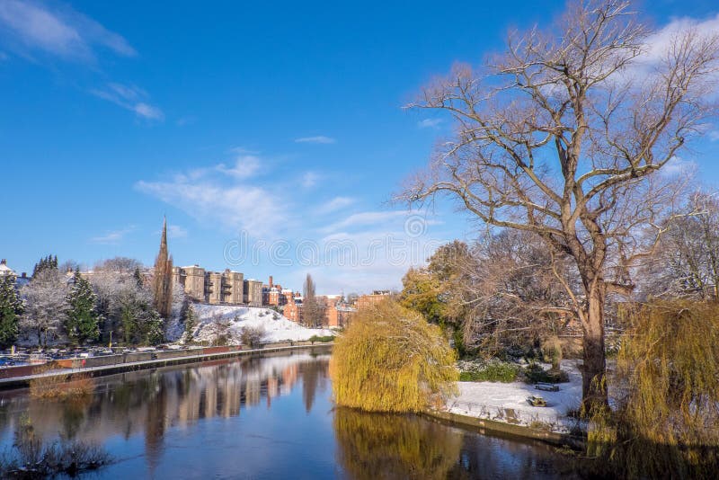 Χειμώνας σε Shrewsbury στοκ εικόνα Χειμώνας σε Shrewsbury στοκ εικόνα