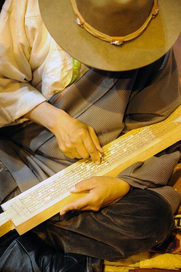 Block Carving,as early as 1,000 years ago,Tibetan people have already started printing sutras with engraved blocks. The 12th Western China International Fair ,October 18th-22th,2011.in chengdu,sichuan,china. Block Carving,as early as 1,000 years ago,Tibetan people have already started printing sutras with engraved blocks. The 12th Western China International Fair ,October 18th-22th,2011.in chengdu,sichuan,china.